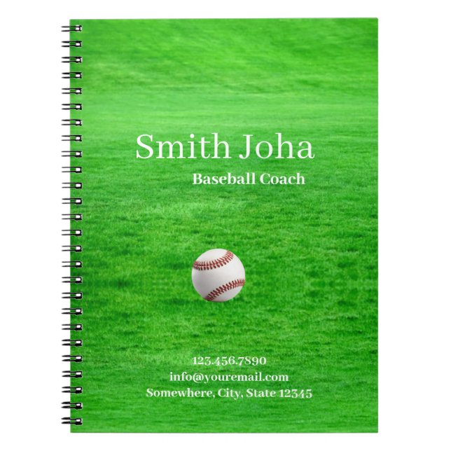 Cuaderno Instructor de béisbol profesional (Frente)