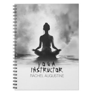 Cuaderno Instructor de mediación de yoga pintura de tinta d