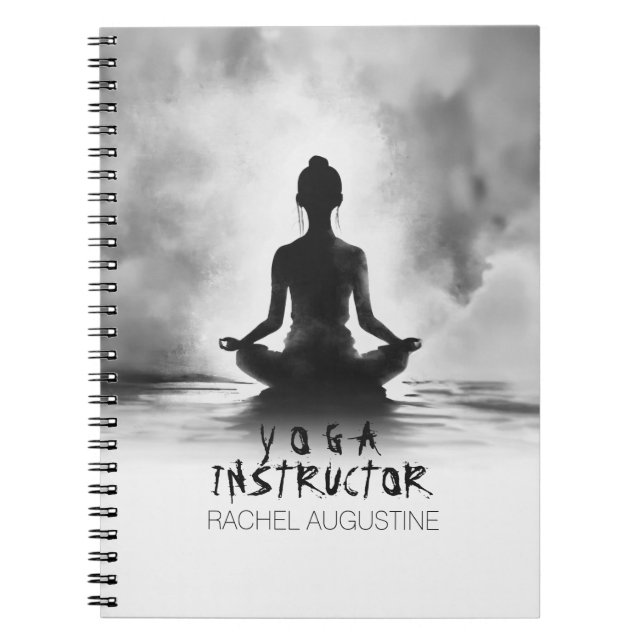Cuaderno Instructor de mediación de yoga pintura de tinta d (Frente)