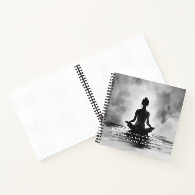 Cuaderno Instructor de Meditación de Yoga Pintura de Tinta  (Interior)