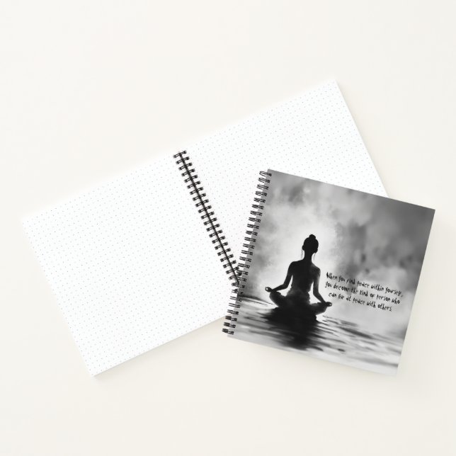 Cuaderno Instructor de Meditación de Yoga Pintura de Tinta  (Interior)