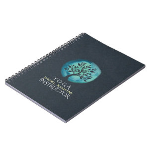Cuaderno Instructor de Meditación YOGA Árbol de acuarela el