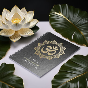 Cuaderno Instructor de Meditación YOGA - Negro y oro OM Man