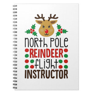 Cuaderno Instructor de vuelo de renos del Polo Norte Navida