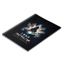 Cuaderno Instructor de Yoga Meditación Pose Loto Niebla Bri