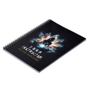 Cuaderno Instructor de Yoga Meditación Pose Loto Niebla Bri