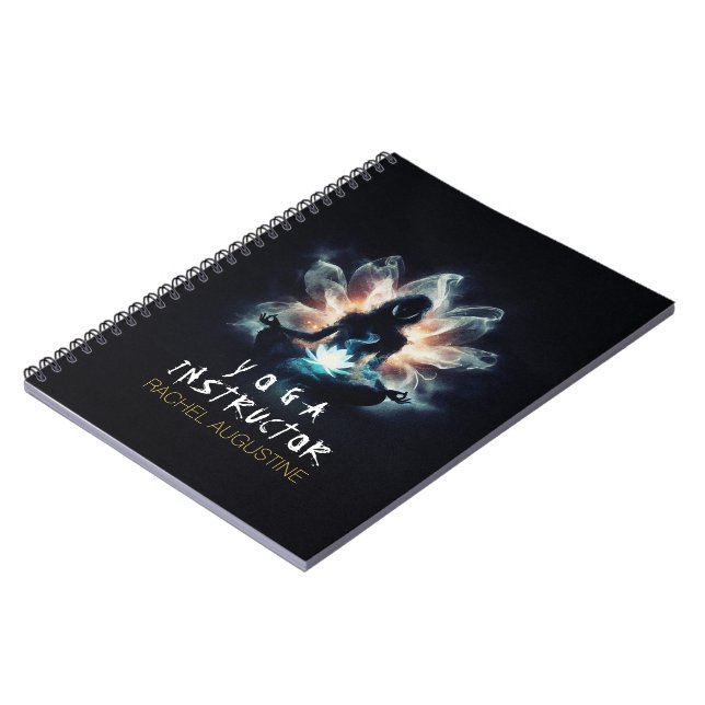 Cuaderno Instructor de Yoga Meditación Pose Loto Niebla Bri (Lado Izquierdo)