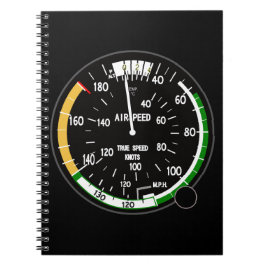 Cuaderno Instrumento de vuelo del indicador de velocidad de