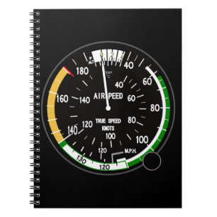 Cuaderno Instrumento de vuelo del indicador de velocidad de