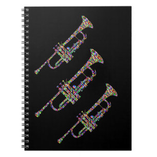 Cuaderno Instrumento musical de trompeta fundida