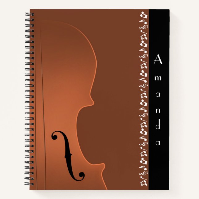 Cuaderno Instrumento musical de violín (grande) Espiral bla (Anverso)