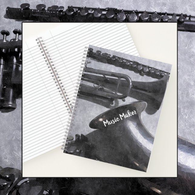 Cuaderno Instrumentos musicales Silvery Gray (Subido por el creador)