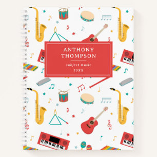 Cuaderno Instrumentos Musicales Tema de Música Asignatura E