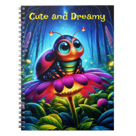 Cuaderno Insulto mágico en un luminoso bosque nocturno