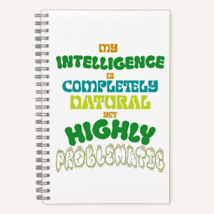 Cuaderno Inteligencia Natural Divertida Tipografía Vintage
