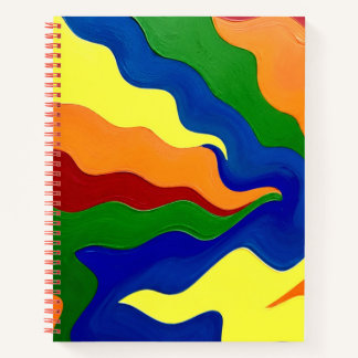 Cuaderno Intensa energía arcoiris - Impresión abstracta aud