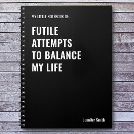 Cuaderno Intentos inútiles de equilibrar una cita graciosa