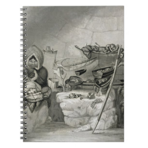 Cuaderno Interior de una choza esquimal de la nieve, isla