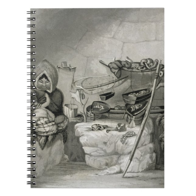 Cuaderno Interior de una choza esquimal de la nieve, isla (Frente)