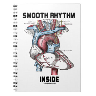 Cuaderno Interior liso del ritmo (corazón anatómico médi