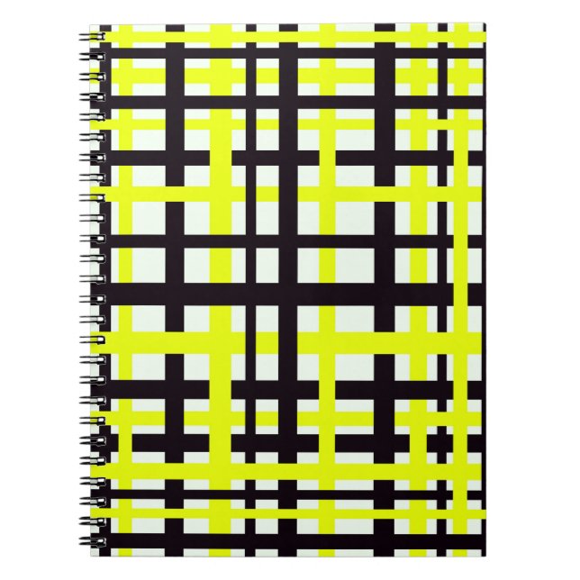 Cuaderno Interlocking Stripes Black White Yellow (Frente)