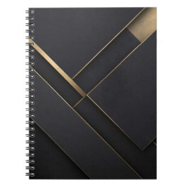 Cuaderno Intersección dorada de obsidiana