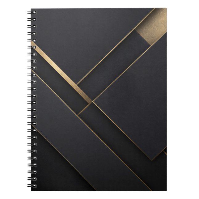 Cuaderno Intersección dorada de obsidiana (Frente)