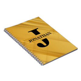 Cuaderno Intersecting Initial Letter Name Typography Design