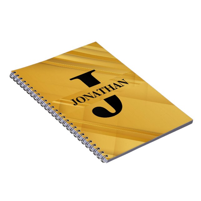 Cuaderno Intersecting Initial Letter Name Typography Design (Lado Derecho)