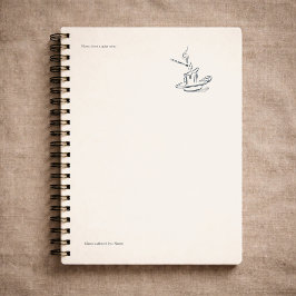 Cuaderno Introvert Gift Minimalist Line Art Planner