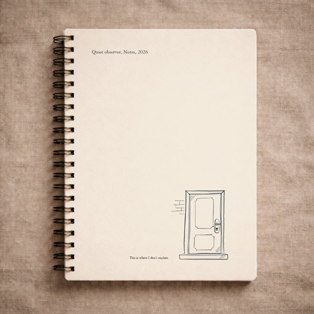 Cuaderno Introvert Gift Quiet Solitude Closed Door (Subido por el creador)