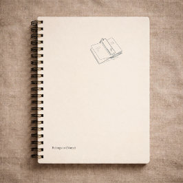 Cuaderno Introvert Minimalist Line Art Literary Gift