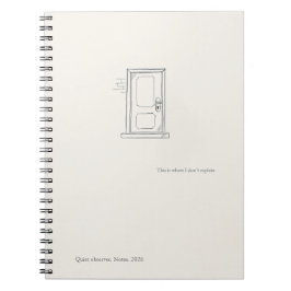 Cuaderno Introvert Quiet Solitude Closed Door Notebook