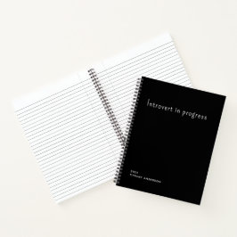 Cuaderno Introvertido en progreso Regalos divertidos para i