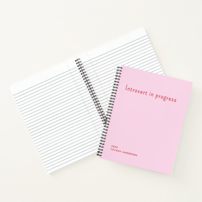 Cuaderno Introvertido en progreso Regalos divertidos para i (Interior)