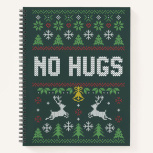 Cuaderno Introvertido No Abrazos Funny Navidades Suéter