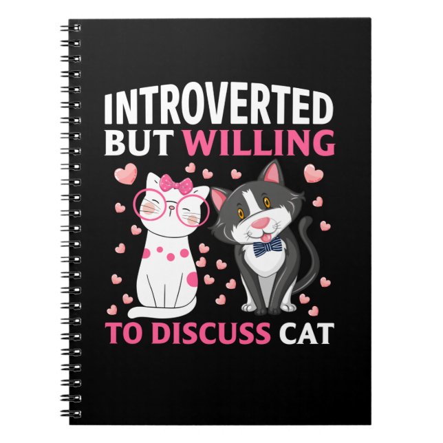 Cuaderno Introvertido Pero Dispuesto A Discutir El Gato (Frente)