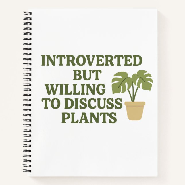 Cuaderno Introvertido pero dispuesto a discutir plantas - e (Anverso)