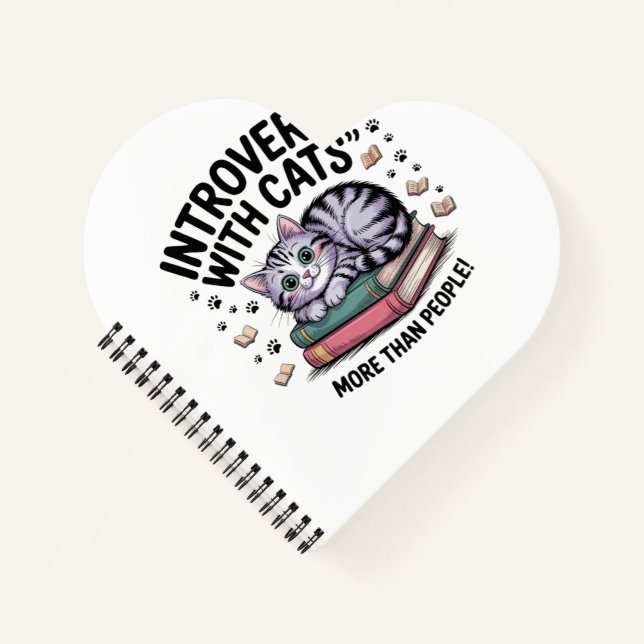 CUADERNO INTROVERTS CON GATOS" "¡MÁS QUE GENTE! (Anverso)