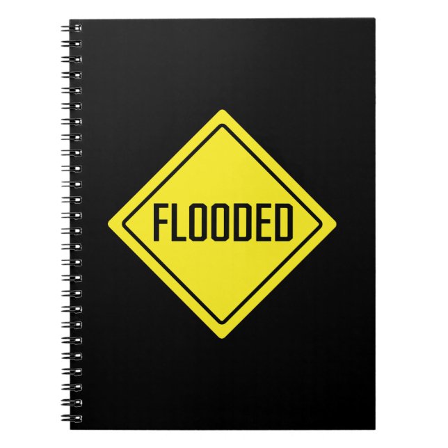 Cuaderno Inundado | Rótulo de tráfico | Bloc de notas espir (Frente)