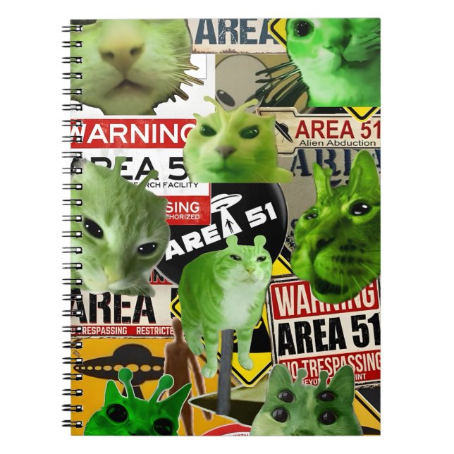 Cuaderno Invasión de gatos extranjeros: El área de 51 Felin (Frente)