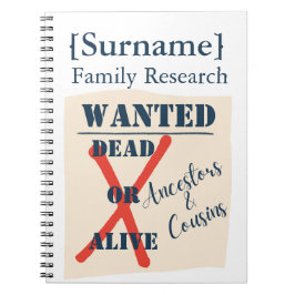 Cuaderno Investigación de la Familia [Apellido] (Póster de 