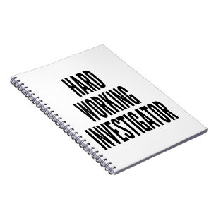 Cuaderno Investigador de trabajo duro