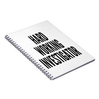 Cuaderno Investigador de trabajo duro