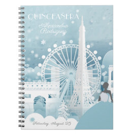 Cuaderno Invierno azul helado en París