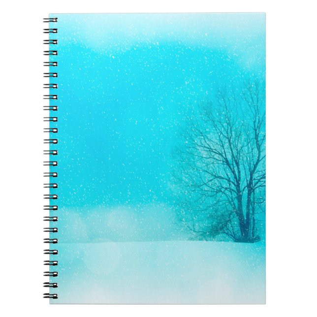 Cuaderno Invierno de fondo de textura (Frente)