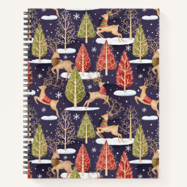 Cuaderno Invierno de los renos singulares de Woodland