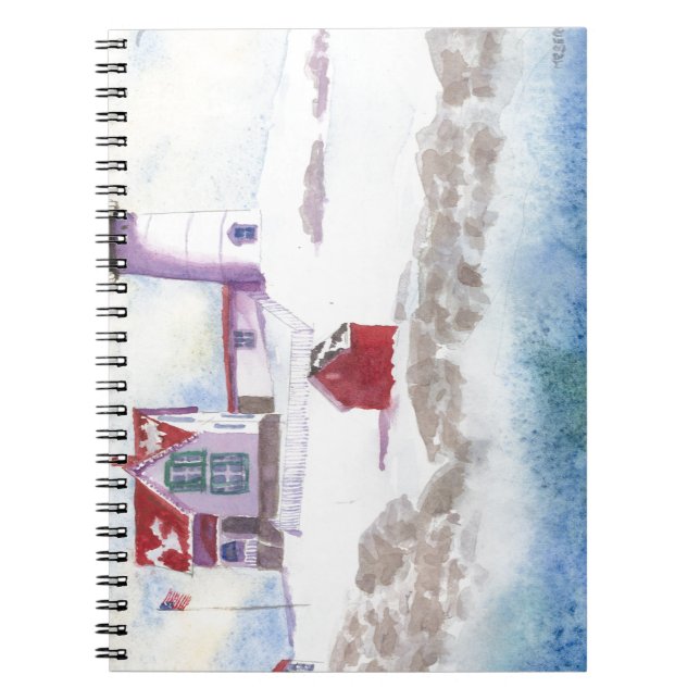Cuaderno invierno en el Faro Nubble de Maine (Frente)