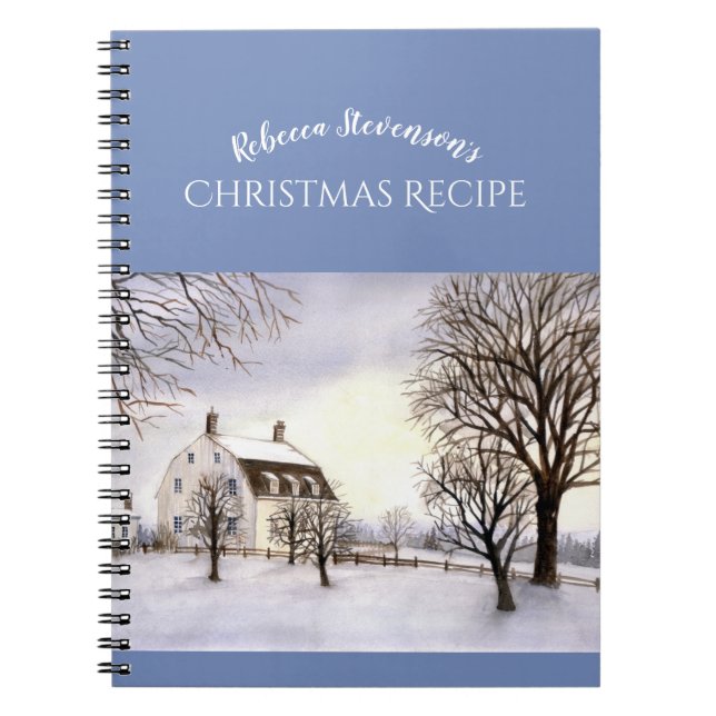 Cuaderno Invierno en la pintura acuática de Nueva Inglaterr (Frente)