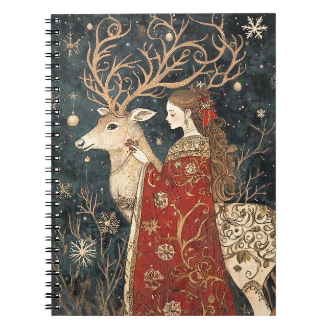 Cuaderno Invierno encantado: La doncella y el Stag (Frente)